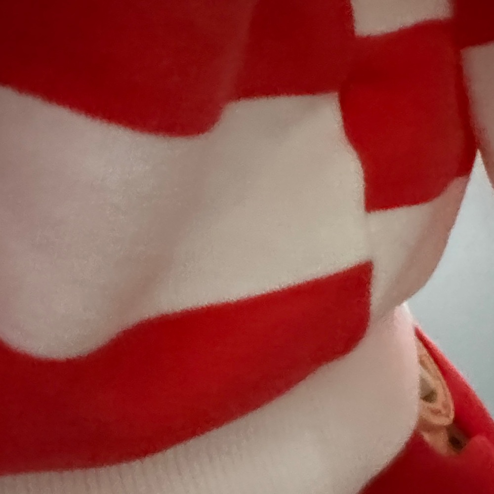 JoyLab Women's Red and White Striped Zip-Up Sweater - Picture 3 of 4